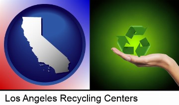 a recycling symbol in Los Angeles, CA